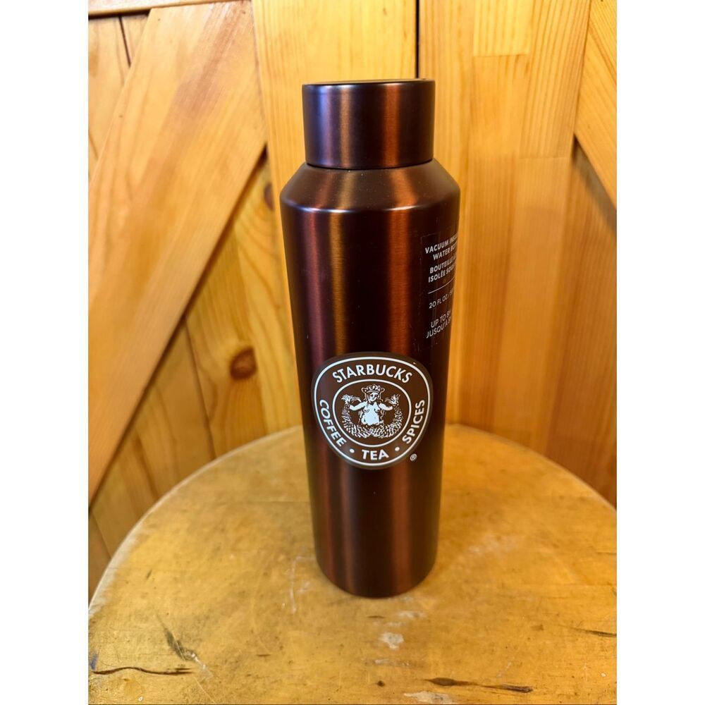 First Starbucks Pike Place Original Logo Stainless Water Bottle 24 Oz (6157)